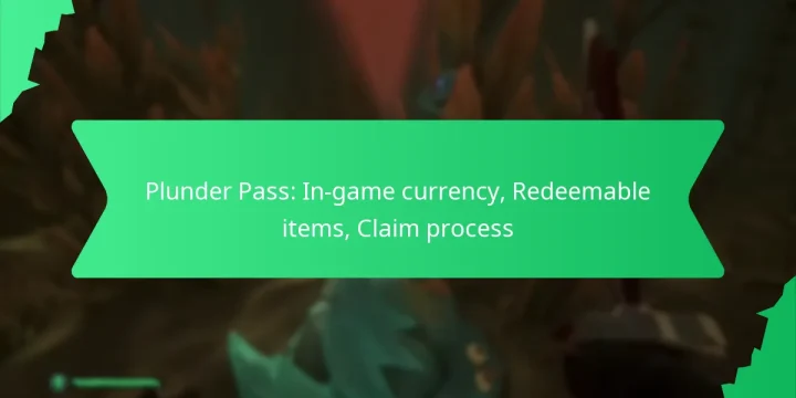 Plunder Pass: In-game currency, Redeemable items, Claim process