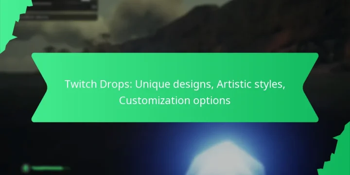 Twitch Drops: Unique designs, Artistic styles, Customization options